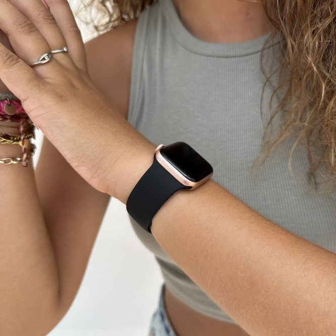 Wildhearts Apple Watch siliconen bandje (zwart)